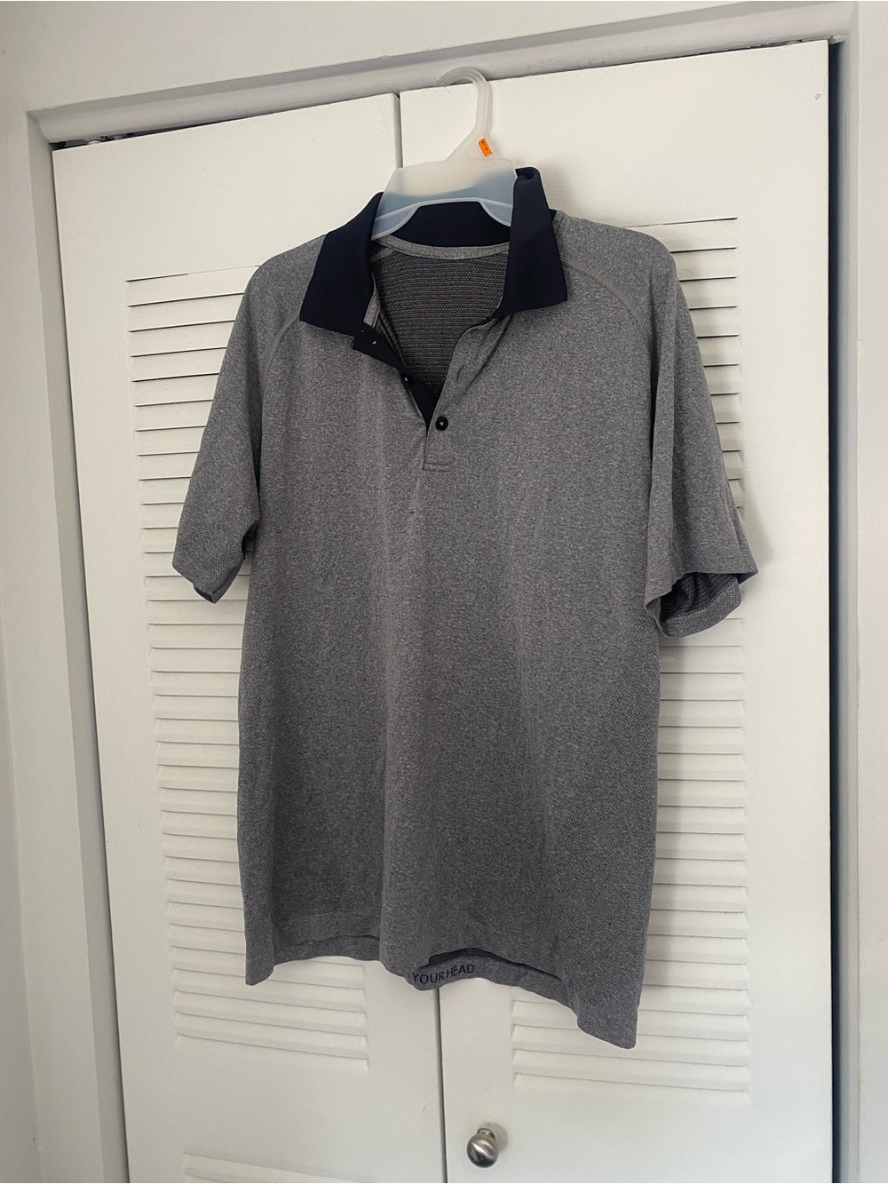 lululemon athletica Gray Polo with black collar